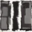 Placeholder: abstract artwork of black and white rectangles by mark rothko, oil on canvas, black and white, smudged charcoal, in the style of mark rothko