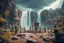 Placeholder: archeologists discovering storm giant people in Rivendale worshipping statues and idols, on a strange planet with weird colors and waterfalls, bokeh like f/0.8, tilt-shift lens 8k, high detail, smooth render, down-light, unreal engine, prize winning