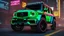 Placeholder: Maybach G-class Mansory Cyberpunk 2077 neon Style, Super Detailed, desktop wallpaper, 4K rear view, center