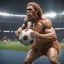 Placeholder: Neandertal futbolista ultra detallado 8k