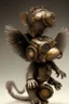 Placeholder: small cute steampunk mechanical monkey, made of metal with mechanical wings