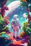 Placeholder: (((close midshot))), (((low poly art:2))), (astronaut), ultra detailed illustration of an environment on a dangerous:1.2 exotic planet with plants and wild (animals:1.5), (vast open world), astroneer inspired, highest quality, no lines, no outlines candid photography. by Lekrot