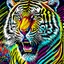 Placeholder: Cartoon of a Siberian tiger full body 4k pop art