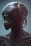 Placeholder: spider alien, head, evil, 8k, finely detailed, photo realistic, HR Giger style