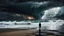 Placeholder: A lone figure stands on a deserted beach, gazing out at a turbulent ocean under a stormy sky. The figure's silhouette is stark against the dramatic backdrop, emphasizing a sense of isolation. The inner world is suggested by subtle, swirling colors within the silhouette, contrasting with the harsh reality of the external environment. Rendered in a photorealistic style with intense atmospheric lighting, capturing the raw power of nature and the quiet solitude, surreal, weird