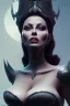 Placeholder: Sophia Loren as evil queen in black leather, cleavage, angry, stern look. character design by cory loftis, fenghua zhong, ryohei hase, ismail inceoglu and ruan jia. unreal engine 5, artistic lighting, highly detailed, photorealistic, fantasy