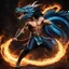 Placeholder: Fhoto full body, reality, Raw, liu kang with super magic dragon, mortal combat, digital art, intricate details, powerful composition, captivating, , trending on artstation, sharp focus, studio photo, intricate details, highly detailed, by addiedigi