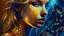 Placeholder: old paper worn edges, Fantastic blonde - mother nature, her skin is scales, golden tears, hyperrealism, sharp focus, 8K, hyperrealist, ultra HD, textured textures, alcohol ink, fine rendering,