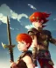 Placeholder: portrait, beautiful stunning warrior lady and goddess, babycore red short hair, ice eyes, fantasy atmosphere, styled by Corrado Vanelli, Norman Rockwell, Boris Vallejo super detailed, Studio Ghibli, Anime Key Visual, by Makoto Shinkai, Deep Color, Intricate, 8k resolution concept art, Natural Lighting, Beautiful Composition