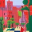 Placeholder: A fantastic city by hockney