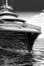 Placeholder: Outline art, no shading, yatch, black and white, lno shading, ow detail, --ar 9:11