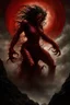 Placeholder: A dramatic digital painting portraying a horror monster under the Red Moon, veins pulsing, claws of temptation visible, soul in turmoil. In the style of Luis Royo and Boris Vallejo and Giger, vivid colors, swirling brushstrokes, highly detailed, 8k resolution, surrealistic., juicy emotions, painting, gloomy fantasy, gloomy day, dark world, portrait, oil and graphite, wide strokes, a weaving frame around, by Ryohei Hase, Agnes Cecile, Raymond Swanland, Anne Bachelier