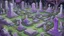 Placeholder: A purple haunted graveyard with ghosts designed in ancient Greek pottery painted by Qiu Ying