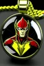 Placeholder: the flash reverse flash logo animated inside a medalion