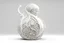 Placeholder: 3D rendering of Expressively detailed and intricate of a hyperrealistic full body fetus, side view, glossy white, decorative flame