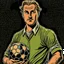 Placeholder: Diego Forlan Football soccer player posing. Squad, ghosts, monsters, Dark detective comic watchmen 1940 vintage. Paranormal.