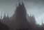 Placeholder: A twisted, dark, cathedral/tower stretching into a cracked sky