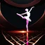 Placeholder: mocap graphic: balerina in a recursive 3d fractal stage with disco lights