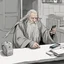 Placeholder: Gandalf purchasing a new smartphone.