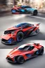 Placeholder: A combination of ultra-advanced car and crazy Max fighter, super sporty, with color and nano technology