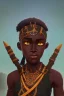 Placeholder: african portrait, warrior costume, village, meditation, woods, galaxy sky, 8k quality