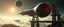 Placeholder: dark bridge space station holding huge round pear space ship, portrait of inter-galatic handsome power broker , the first nation, witchcraft, cyberpunk village, sci-fi, strange chrome vessels, volume light from stars through clouds, goa trance poster