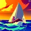 Placeholder: Legend Of Zelda: Wind Waker style vast ocean, stylized, celshaded, colorful, adventurous, frontal view, full view.