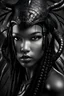 Placeholder: A beautiful black mystical scorpion goddess with beautiful piercing eyes