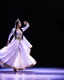 Placeholder: azeri female full bdy with traditional dance clothing in modern stage in a royal hall