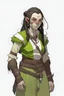 Placeholder: teen woman half orc with peasent clothing