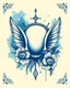 Placeholder: pyscho blue, grainy holoprinting vintage classic tattoo --chaos 8 --ar 1:1 --sref 3322162017 --personalize ib7uawf --stylize 1000 --v 6.1