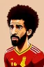 Placeholder: Mohamed Salah Egyptian football player cartoon 2d