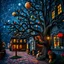 Placeholder: Photograph hasselblad h6d400c --ar 85:128 --v 6.0 of a fairy old bewitched street, tree, made of felt, art, tiltshift, 3d deep field, galaxies and planets, needlepoint, odd, smash, puff, abstract, expressionist style, colorful holiday, Gustav Klimt