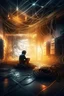 Placeholder: "Unleash the Energy: Generate an image of a dynamic scene with electricity crackling through wires as a Bitcoin miner hums with activity in the background."