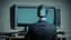 Placeholder: man in suit, with monitor as head,