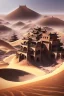 Placeholder: ancient, chinese town, fantasy, desert, dune, sand storm, crater