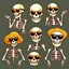 Placeholder: skeleton whit sunglasses emotes sheet