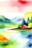 Placeholder: abstract relax landscape watercolor painted