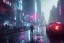 Placeholder: 3D, beautiful, light reflecting, empty future city at night, rainy night, neon, cyberpunk, tron, person with helmet walking, 8k, finely detailed, photo realistic