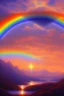 Placeholder: intergalactic very beautiful ufo rainbow futurist paysage