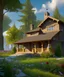 Placeholder: Cartoon pet with a smiley looking at a small house|mdjrny-v4 style| wide angle| intricate detailed| hyperrealistic| cinematic lighting| cinematic colors|hdr | unreal engine