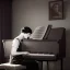 Placeholder: The main character in an old silent film playing piano in the room, Photorealistic, polychromatic, geometric, filmic, complex, cinematic postprocessing, Photography, Nikon, HDR, 64 megapixels, 4k resolution