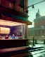 Placeholder: Scene, realistic photo, Edward Hopper style, retro futuristic, concept art, smooth, unreal engine 5, god lights, ray tracing, RTX, lumen lighting, ultra detail, volumetric lighting, 3d.