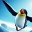 Placeholder: penguin flying in the sky