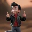 Placeholder: wide view young Fonz with black hair greaser figure doll 1987 (thumbs-up) (face) Forehead grin, fonzarelli, ((arnold's drive-in)) fonzie