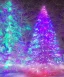 Placeholder: Futuristic christmas tree In the astral plane blue purple