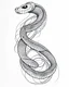 Placeholder: realistic minimalist snake tattoo idea, line art, background, vector, svg, black outline on white background, leave plenty of white space beetween lines for coloring, tattoo style, tattoo idea,full body