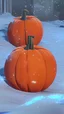 Placeholder: Pumpkin with snow , Merry-x-mas decoration