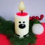 Placeholder: A Christmas candle shaped like a cow