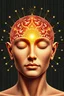 Placeholder: the human face and mind of the code. meditation, Front view